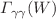 $$\varGamma _{\gamma \gamma }(W)$$