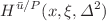 $$H^{{\bar{u}}/P}(x,\xi ,\Delta ^2)$$