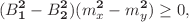 $$({{\varvec{B}}}_{\textbf{1}}^{\textbf{2}}-{{\varvec{B}}}_{\textbf{2}}^{\textbf{2}})({{\varvec{m}}}_{{\varvec{x}}}^{\textbf{2}}-{{\varvec{m}}}_{{\varvec{y}}}^{\textbf{2}})\ge 0,$$