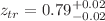 $$z_{tr}=0.79^{+0.02}_{-0.02}$$