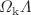 $$\Omega _{\textrm{k}}\Lambda $$