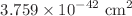 $$3.759\times 10^{-42}~\textrm{cm}^2$$
