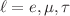 $$\ell =e,\mu ,\tau $$
