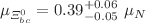 $$\mu _{\Xi _{bc}^{0}} = 0.39^{+0.06}_{-0.05}~\mu _{N}$$