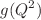 $$g(Q^{2})$$