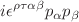 $$i\epsilon ^{\rho \tau \alpha \beta }p_{\alpha }p_{\beta }$$