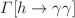 $$\Gamma [h\rightarrow \gamma \gamma ]$$