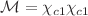 $${\mathcal {M}} =\chi _{c1}\chi _{c1}$$