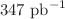 $$347\,\,\textrm{pb}^{-1}$$
