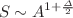 $$S\sim A^{1+\frac{\Delta }{2}}$$