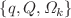 $$\{q,Q,\Omega _{k}\}$$