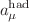 $$a_\mu ^\text {had}$$