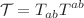 $${\mathcal {T}}=T_{ab}T^{ab}$$