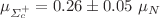 $$\mu _{\Sigma _c^{+}}=0.26 \pm 0.05~\mu _N$$