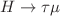 $$H \rightarrow \tau \mu $$