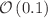 $$\mathcal {O}\left( {0.1}\right) $$