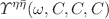 $$\Upsilon ^{\eta \bar{\eta }}(\omega , C,C,C)$$