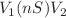 $$V_1(nS)V_2$$