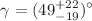 $$\gamma =(49^{+ 22}_{-19})^\circ $$