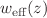$$w_\textrm{eff}(z)$$