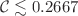 $$ {\mathcal {C}} \lesssim 0.2667$$