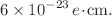 $${6\times 10^{-23}}\,{e\!\cdot \!\textrm{cm}}.$$
