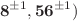 $${\textbf{8}}^{\pm 1},{\textbf{56}}^{\pm 1})$$
