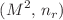 $$(M^2,\,n_r)$$