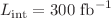 $$L_{\text {int}}=300~{\text {fb}}^{-1}$$