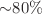 $${\sim }80\%$$