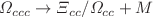 $$\Omega _{ccc}\rightarrow \Xi _{cc}/\Omega _{cc}+ M$$