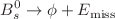 $$B^0_s\rightarrow \phi + E_\textrm{miss}$$