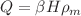 $$Q=\beta H \rho _{m}$$