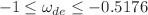 $$-1\le \omega _{de}\le -0.5176$$