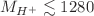 $$M_{H^+}\lesssim 1280$$