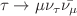 $$\tau \rightarrow \mu \nu _{\tau } \bar{\nu _\mu }$$