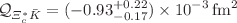 $${\mathcal {Q}}_{\Xi _c^*{\bar{K}}} = (-0.93^{+0.22}_{-0.17})\times 10^{-3}\,\textrm{fm}^{\textrm{2}}$$