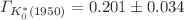 $$\Gamma _{K^*_0(1950)}=0.201\pm 0.034$$