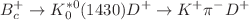 $$B^+_c \rightarrow K^{*0}_0(1430) D^{+} \rightarrow K^+ \pi ^- D^{+}$$