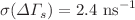 $$\sigma (\varDelta \varGamma _s) = 2.4~\mathrm {ns^{-1}}$$