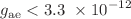 $$g_\textrm{ae}<3.3~\times 10^{-12}$$