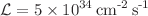 $$\mathcal {L} = 5 \times \text {10}^\text {34}\,\text {cm}^\text {-2}\,\text {s}^\text {-1}$$