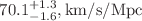 $$70.1_{-1.6}^{+1.3}, \text {km/s/Mpc}$$