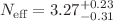 $$N_\textrm{eff}=3.27_{-0.31}^{+0.23}$$