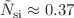 $${\tilde{N}}_\textrm{si}\approx 0.37$$