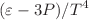 $$(\varepsilon - 3P)/T^{4}$$