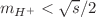 $$m_{H^+}<\sqrt{s}/2$$