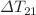 $$\Delta T_{21}$$