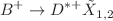 $$B^+ \rightarrow D^{*+}\tilde{X}_{1,2}$$