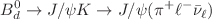 $$B^0_d \rightarrow J/\psi K \rightarrow J/\psi (\pi ^+\ell ^-{\bar{\nu }}_\ell )$$